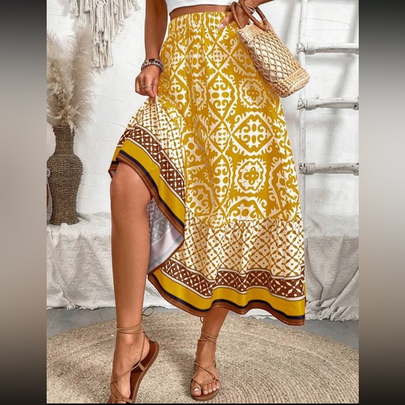 Boho floral print maxi skirt - Picture 5 of 5